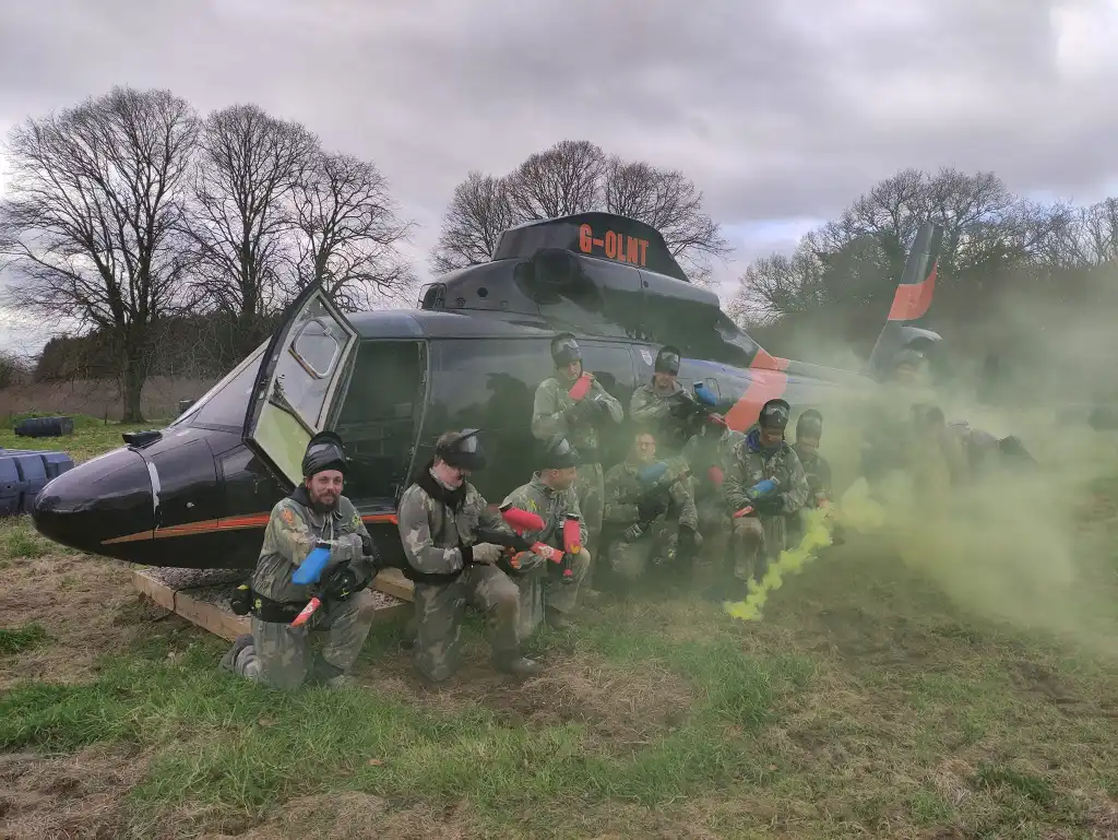 Paintball Helicopter and Smoke